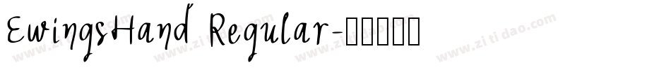 EwingsHand Regular字体转换